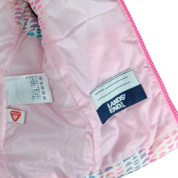 LANDS' END Multi Pastel Print Puffer Vest  Sz XXS - Picture 5 of 8